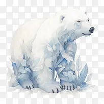 北极熊-北极熊白熊霜冰雪