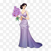 紫色礼服-婚纱