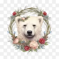 小北极熊-花环