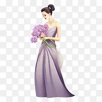 紫色礼服-婚纱