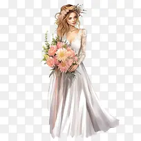 婚纱-花束