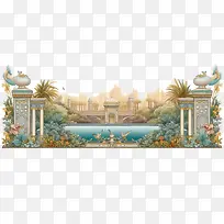花园边界-瀑布