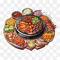 涂鸦韩国食品-韩国食品