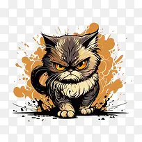 酷猫-酷猫生气可爱脾气暴躁的猫科动物