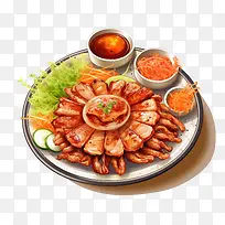 韩国食品-韩国食品食品肉类开胃菜韩国料理