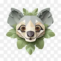考拉-叶子图案