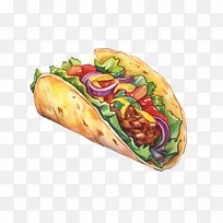 炸玉米饼-炸玉米饼食品炸玉米饼肉蔬菜