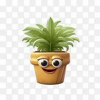 幼苗-幼苗植物微笑绿盆