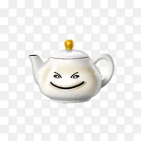 茶壶-茶壶微笑茶壶微笑茶壶快乐茶壶白色茶壶