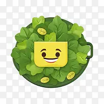 绿色沙拉-笑脸