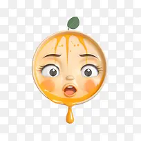可爱的脸-橙色