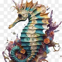 海马-海马海马水下水生水彩