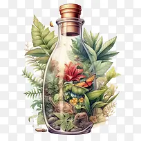 瓶瓶大自然瓶花叶子