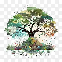 大树-大树景观自然树根