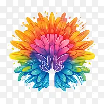 骄傲-骄傲的图像显示出色彩缤纷的粉红色紫色黄色