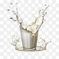 牛奶-牛奶牛奶飞溅玻璃液体