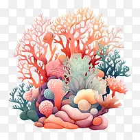 珊瑚-珊瑚珊瑚多彩海洋鱼