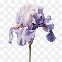 鸢尾花-鸢尾花紫色精致的雄蕊雌蕊