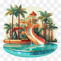 水上乐园-水上乐园水上乐园水上滑梯欢乐夏日