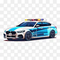 警车-警车警车蓝色和白色紧急车辆安全