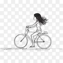 女孩骑自行车-女孩骑自行车自行车女人户外休闲