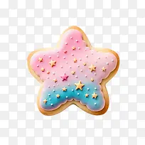 糖饼干-糖饼干星柔和的颜色饼干含糖
