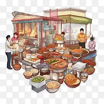 韩国食品-韩国食品餐厅食品市场亚洲
