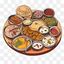 印度菜-印度菜印度塔利素食Biryani