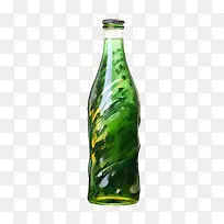 啤酒瓶-啤酒瓶绿色玻璃液体闪闪发光