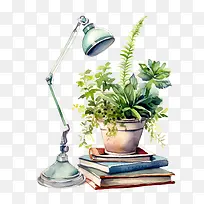 阅读灯-阅读灯书本植物灯书桌