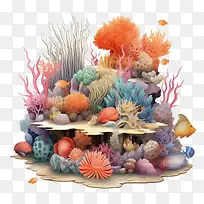 珊瑚礁-珊瑚礁珊瑚礁海洋生物海洋生物海洋