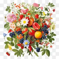 水果花-水果花花束浆果花草莓