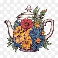 茶壶-插花