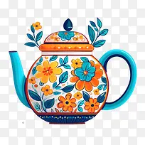 茶壶-橙色