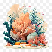 珊瑚礁-珊瑚礁珊瑚礁海洋生物水下生态系统海洋生物