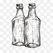 素描啤酒瓶-素描啤酒瓶啤酒瓶玻璃瓶伏特加
