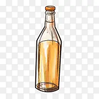 啤酒瓶-啤酒瓶玻璃瓶棕色液体静物简约