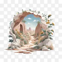 抽象自然-抽象自然景观峡谷沙漠岩石
