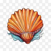 贝壳-贝壳贝壳海鲜海滩海洋