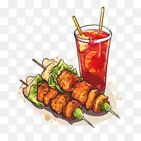 世界烤肉串日——果汁