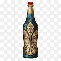 啤酒瓶-啤酒瓶瓶蓝色华丽金属