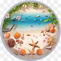 海滩-棕榈树