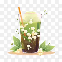 抹茶珍珠奶茶-绿茶
