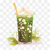 抹茶珍珠奶茶-珍珠奶茶