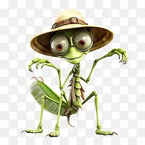 螳螂-螳螂外星人卡通昆虫花园