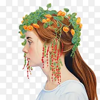 果冻豆植物-时尚女孩