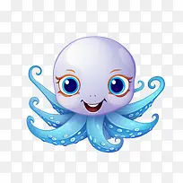 章鱼-章鱼可爱章鱼海洋动物水生物