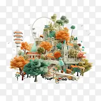 国家霍帕公园日-秋叶