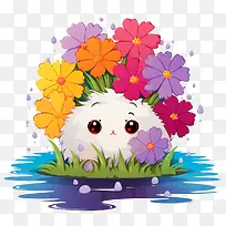 蓬松的水坑-像素艺术