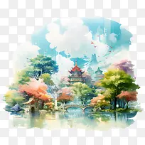 国家跳公园日-国家跳公园日公园日景观桥梁树木